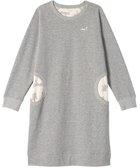 【ツモリチサト スリープ/tsumori chisato SLEEP】のツモリチサト ワンピース 長袖 ルームウェア 綿100%(本体) レディース UNX587 /ワコール 人気、トレンドファッション・服の通販 founy(ファニー) ファッション Fashion レディースファッション Fashion for Women ワンピース Dresses ネコ Cat, Feline Motif パジャマ Pajamas, Sleepwear プリント Print, Printed Pattern ポケット Pocket, Pocket Detail ワンポイント One Point, Statement Accent 長袖 Long Sleeve, Full Sleeve thumbnail グレー|ID: prp329100004646792 ipo3291000000033542304