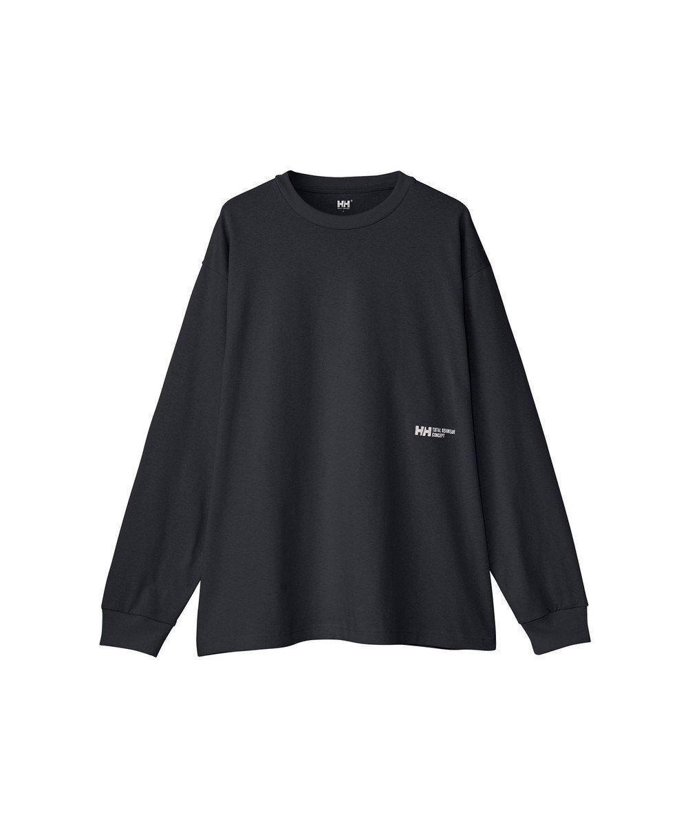 【ヘリーハンセン/HELLY HANSEN】の【速乾・UVカット】ロングスリーブ HHキーコンセプトティー インテリア・キッズ・メンズ・レディースファッション・服の通販 founy(ファニー) 　ファッション　Fashion　レディースファッション　Fashion for Women　トップス・カットソー　Cut & Sew Tops　シャツ・ブラウス・オフィスカジュアル　Elegant Blouses & Button-Ups　ロングTシャツ・Tシャツ　Longline T-Shirts & Tees　カットソー・ベーシックTシャツ　Cut-and-Sewn Tops / Stretch Tees & Basics　新作・新入荷　New Arrivals / New In　カットソー　Cut and Sewn Top　シンプル　Simple, Minimal　スタンダード　Standard, Basic　スリーブ　Sleeve, Long Sleeve / Short Sleeve　ロング　Long, Long-Length　夏　Summer　S/S・春夏　SS, Spring/Summer, Warm Season　A/W・秋冬　Autumn/Winter　ブラック|ID: prp329100004646826 ipo3291000000033543116
