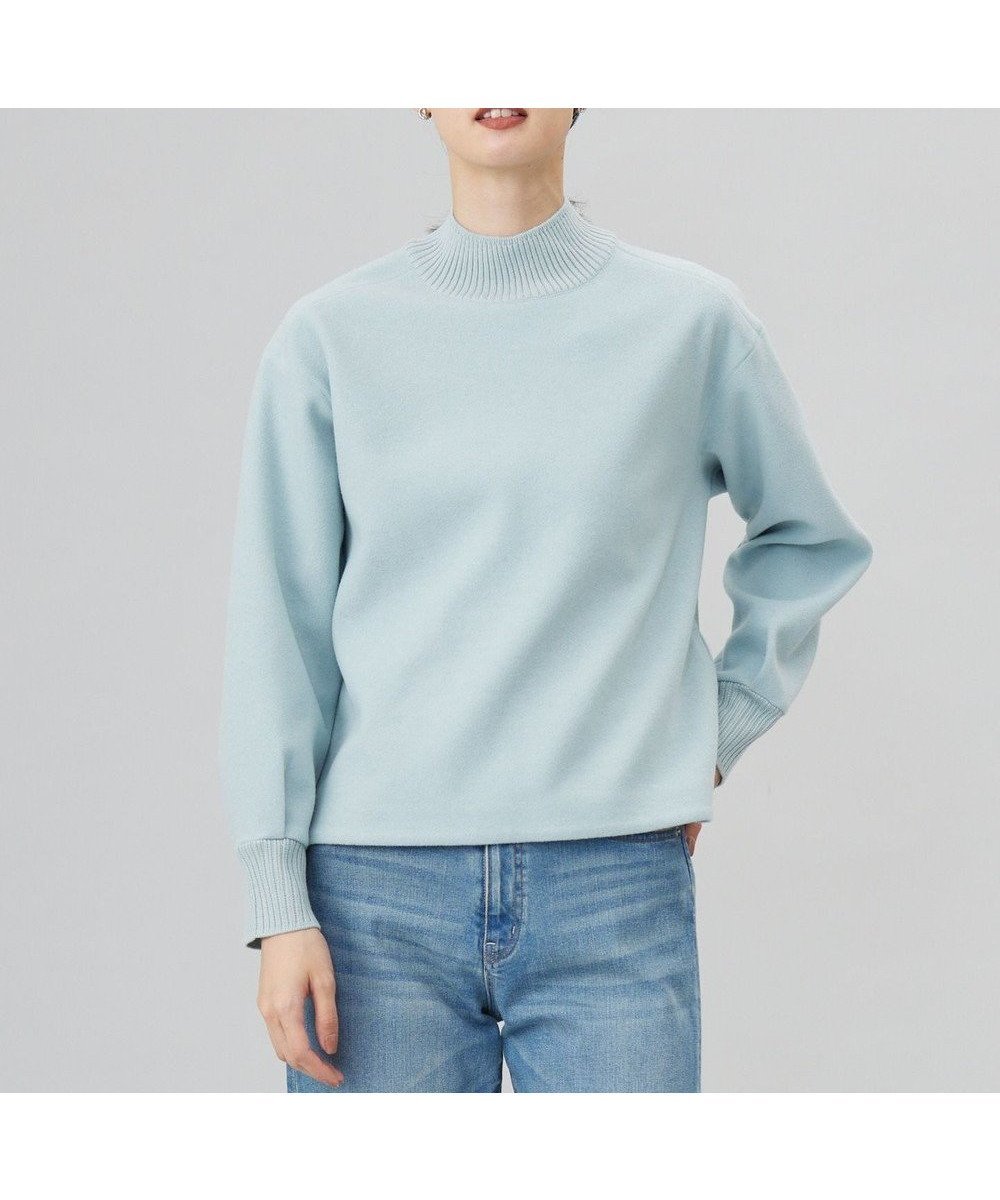 【ジェイ プレス/J.PRESS】の【WEB限定カラーあり】ニードルパンチ カットソー インテリア・キッズ・メンズ・レディースファッション・服の通販 founy(ファニー) 　ファッション　Fashion　レディースファッション　Fashion for Women　トップス・カットソー　Cut & Sew Tops　シャツ・ブラウス・オフィスカジュアル　Elegant Blouses & Button-Ups　ロングTシャツ・Tシャツ　Longline T-Shirts & Tees　カットソー・ベーシックTシャツ　Cut-and-Sewn Tops / Stretch Tees & Basics　インナー　Innerwear　ウォーム　Warm Fabric　カットソー　Cut and Sewn Top　軽量　Lightweight, Ultra Light　スリット　Slit, Slit Detail　スリーブ　Sleeve, Long Sleeve / Short Sleeve　ドッキング　Docking, Mixed Material　ハイネック　High Neck, Mock Neck　フラット　Flat, Flat Shoes　リブニット　Rib Knit, Ribbed Knit　ロング　Long, Long-Length　A/W・秋冬　Autumn/Winter　エレガント 上品　Elegant　【WEB限定】ミント系|ID: prp329100004646848 ipo3291000000033711296