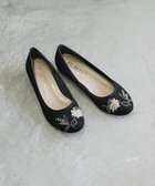 【ムーク/muuc】の小花柄刺繍のバレエシューズ ブラック|ID: prp329100004647804 ipo3291000000034273924