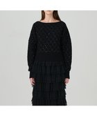 【グレース コンチネンタル/GRACE CONTINENTAL】のスパークルニットトップ 人気、トレンドファッション・服の通販 founy(ファニー) ファッション Fashion レディースファッション Fashion for Women トップス・カットソー Cut & Sew Tops ニット Knit Tops & Sweaters キルティング Quilted, Quilting スパンコール Sequins, Sequin Embellishment セーター Sweater, Knitwear デコルテ Décolleté, Neckline リュクス Luxury, Elegant, High-End, Chic ロング Long, Long-Length ワイド Wide, Wide Fit エレガント 上品 Elegant A/W・秋冬 Autumn/Winter thumbnail ブラック|ID: prp329100004647805 ipo3291000000033552414
