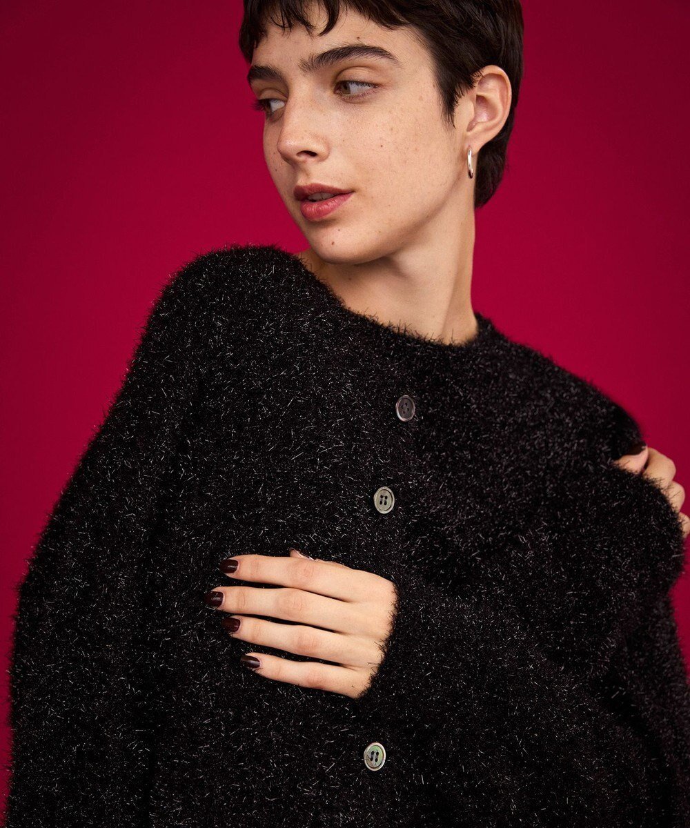 【ネイヴ/NAVE】の【Nave・洗える】ラメニット カーディガン 人気、トレンドファッション・服の通販 founy(ファニー) 　ファッション　Fashion　レディースファッション　Fashion for Women　トップス・カットソー　Cut & Sew Tops　ニット　Knit Tops & Sweaters　カーディガン・羽織り　Layered Style Cardigans　アンサンブル　Ensemble Set　洗える　Machine Washable　カーディガン　Cardigan, Knitwear　コンパクト　Compact, Small Size　シアー　Sheer, See-Through　シャイニー　Shiny, Glossy Finish　シルバー　Silver, Metallic Silver　シンプル　Simple, Minimal　ジャケット　Jacket, Outerwear　ストレート　Straight, Straight Cut　セーター　Sweater, Knitwear　チャーム　Charm, Pendant　トレンド　Trend, Trending Now　A/W・秋冬　Autumn/Winter　おすすめ　Recommended / Our Picks　 other-1|ID: prp329100004647813 ipo3291000000034231608