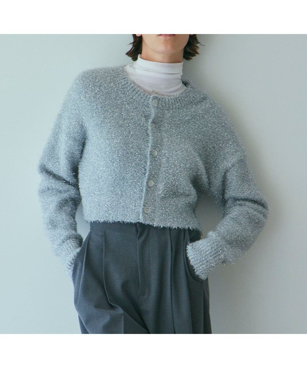 【ネイヴ/NAVE】の【Nave・洗える】ラメニット カーディガン インテリア・キッズ・メンズ・レディースファッション・服の通販 founy(ファニー) 　ファッション　Fashion　レディースファッション　Fashion for Women　トップス・カットソー　Cut & Sew Tops　ニット　Knit Tops & Sweaters　カーディガン・羽織り　Layered Style Cardigans　アンサンブル　Ensemble Set　洗える　Machine Washable　カーディガン　Cardigan, Knitwear　コンパクト　Compact, Small Size　シアー　Sheer, See-Through　シャイニー　Shiny, Glossy Finish　シルバー　Silver, Metallic Silver　シンプル　Simple, Minimal　ジャケット　Jacket, Outerwear　ストレート　Straight, Straight Cut　セーター　Sweater, Knitwear　チャーム　Charm, Pendant　トレンド　Trend, Trending Now　A/W・秋冬　Autumn/Winter　おすすめ　Recommended / Our Picks　シルバー系|ID: prp329100004647813 ipo3291000000034231610