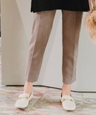 【ティアクラッセ/Tiaclasse】の【洗える】スエードポンチテーパードパンツ グレージュ|ID: prp329100004647822 ipo3291000000033553127
