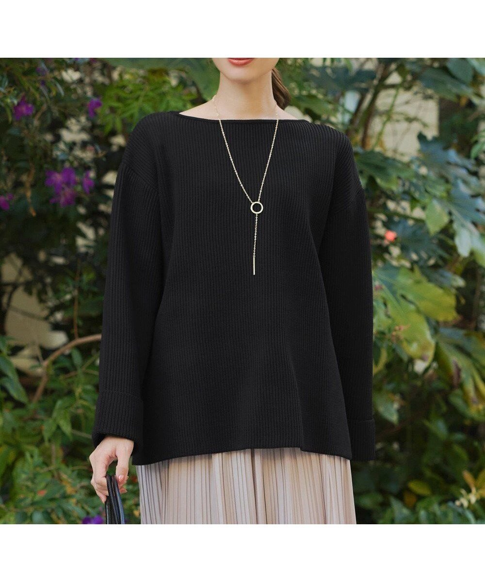 【ティアクラッセ/Tiaclasse】の【洗える】軽量ワイドスリーブニット インテリア・キッズ・メンズ・レディースファッション・服の通販 founy(ファニー) ファッション Fashion レディースファッション Fashion for Women トップス・カットソー Cut & Sew Tops ニット Knit Tops & Sweaters アクセサリー Fashion Accessories ウォッシャブル Machine Washable スリット Slit, Slit Detail セーター Sweater, Knitwear チュニック Tunic, Long Top トレンド Trend, Trending Now ワイド Wide, Wide Fit 再入荷 Restock / Back in Stock 冬 Winter / This Winter 新作・新入荷 New Arrivals / New In 春 Spring 洗える Machine Washable 無地 Plain, Solid Color 秋 Autumn A/W・秋冬 Autumn/Winter 軽量 Lightweight, Ultra Light 長袖 Long Sleeve, Full Sleeve ブラック|ID: prp329100004647873 ipo3291000000034674738