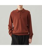 【アンフィーロ/UNFILO / MEN】のライトウォーム ニットポロ ブラウン|ID: prp329100004648610 ipo3291000000034079553