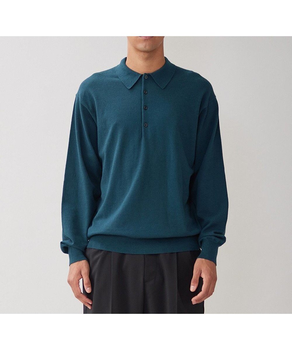 【アンフィーロ/UNFILO / MEN】のライトウォーム ニットポロ インテリア・キッズ・メンズ・レディースファッション・服の通販 founy(ファニー) 　ファッション　Fashion　メンズファッション　Fashion for Men　トップス・カットソー　Cut & Sew Tops　ニット・セーター / 定番トップス　Knit Tops & Sweaters　ウォーム　Warm Fabric　セーター　Sweater, Knitwear　A/W・秋冬　Autumn/Winter　グリーン|ID: prp329100004648610 ipo3291000000034079555