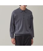 【アンフィーロ/UNFILO / MEN】のライトウォーム ニットポロ チャコール|ID: prp329100004648610 ipo3291000000034079556