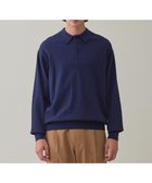 【アンフィーロ/UNFILO / MEN】のライトウォーム ニットポロ ネイビー|ID: prp329100004648610 ipo3291000000034079557