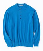 【アンフィーロ/UNFILO / MEN】のライトウォーム ニットポロ セルリアン ブルー|ID: prp329100004648610 ipo3291000000034079558