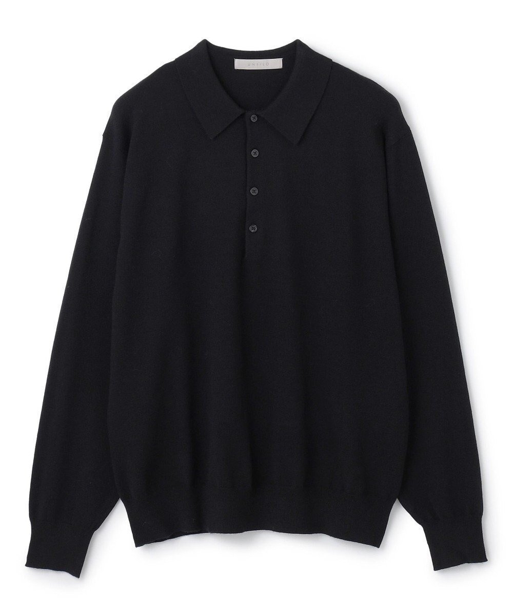 【アンフィーロ/UNFILO / MEN】のライトウォーム ニットポロ インテリア・キッズ・メンズ・レディースファッション・服の通販 founy(ファニー) 　ファッション　Fashion　メンズファッション　Fashion for Men　トップス・カットソー　Cut & Sew Tops　ニット・セーター / 定番トップス　Knit Tops & Sweaters　ウォーム　Warm Fabric　セーター　Sweater, Knitwear　A/W・秋冬　Autumn/Winter　ブラック|ID: prp329100004648610 ipo3291000000034079560