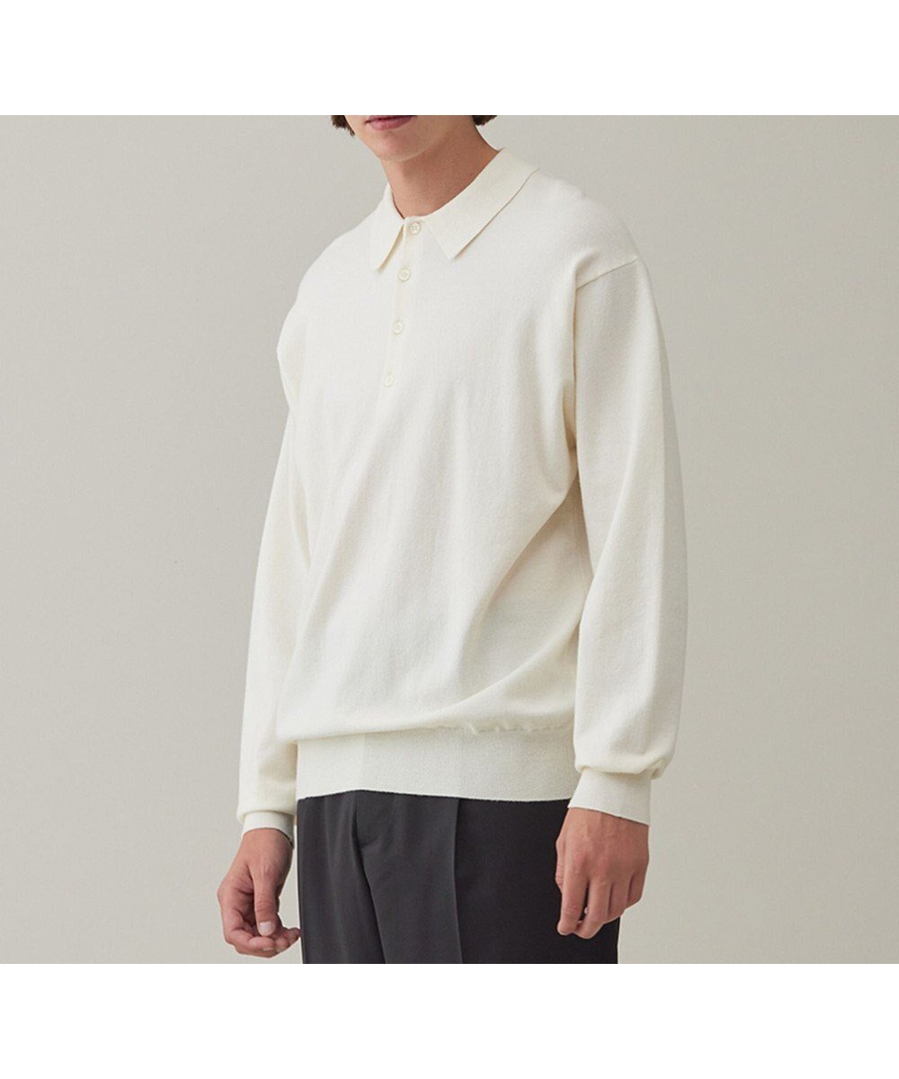 【アンフィーロ/UNFILO / MEN】のライトウォーム ニットポロ インテリア・キッズ・メンズ・レディースファッション・服の通販 founy(ファニー) ファッション Fashion メンズファッション Fashion for Men トップス・カットソー Cut & Sew Tops ニット・セーター / 定番トップス Knit Tops & Sweaters ウォーム Warm Fabric セーター Sweater, Knitwear A/W・秋冬 Autumn/Winter オフ|ID: prp329100004648610 ipo3291000000034309926