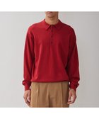 【アンフィーロ/UNFILO / MEN】のライトウォーム ニットポロ レッド|ID: prp329100004648610 ipo3291000000034309929