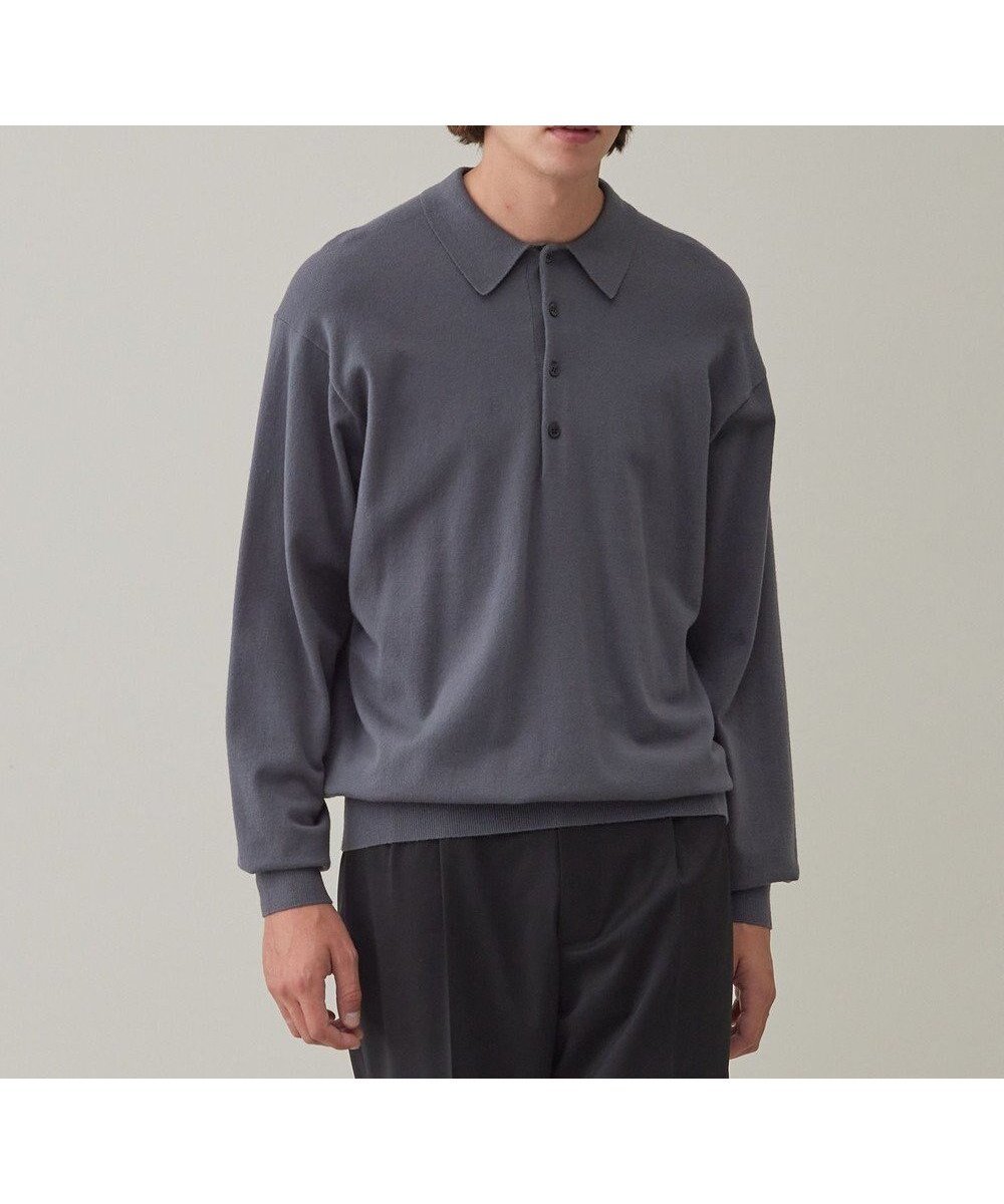 【アンフィーロ/UNFILO / MEN】のライトウォーム ニットポロ インテリア・キッズ・メンズ・レディースファッション・服の通販 founy(ファニー) ファッション Fashion メンズファッション Fashion for Men トップス・カットソー Cut & Sew Tops ニット・セーター / 定番トップス Knit Tops & Sweaters ウォーム Warm Fabric セーター Sweater, Knitwear A/W・秋冬 Autumn/Winter チャコール|ID: prp329100004648610 ipo3291000000034309931