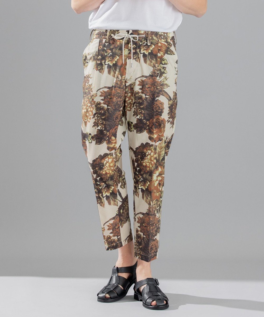 【ジョゼフ オム/JOSEPH HOMME / MEN】のクールドッツストレッチ花柄 / TEDDY CONVERTIBLE インテリア・キッズ・メンズ・レディースファッション・服の通販 founy(ファニー) 　ファッション　Fashion　メンズファッション　Fashion for Men　ボトムス　Bottoms　春　Spring　洗える　Machine Washable　ストレッチ　Stretch, Stretchy Fabric　スポーツ　Sports, Activewear　雑誌　Magazine, Fashion Magazine　ドローコード　Drawcord, Drawstring Cord　プリント　Print, Printed Pattern　ポケット　Pocket, Pocket Detail　リラックス　Relax, Relaxed Fit　ループ　Loop, Loop Knit　S/S・春夏　SS, Spring/Summer, Warm Season　夏　Summer　ベージュ系5|ID: prp329100004648612 ipo3291000000033653680