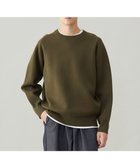 【アンフィーロ/UNFILO / MEN】の【新色追加】スウェットライク クルーニット 24年秋冬商品 カーキ|ID: prp329100004648615 ipo3291000000034079542