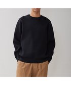 【アンフィーロ/UNFILO / MEN】の【新色追加】スウェットライク クルーニット 24年秋冬商品 ブラック|ID: prp329100004648615 ipo3291000000034079545