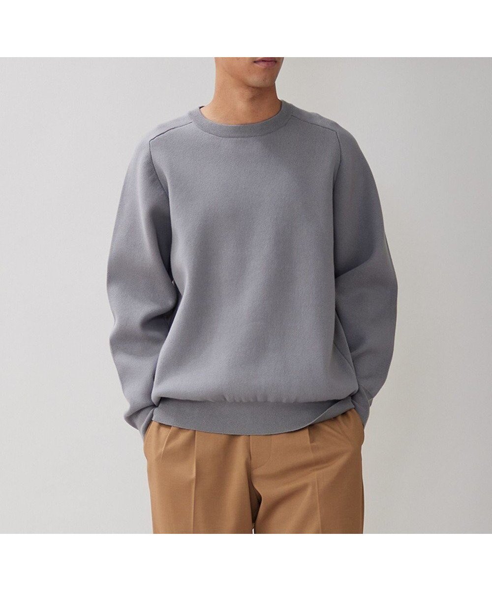 【アンフィーロ/UNFILO / MEN】の【新色追加】スウェットライク クルーニット 24年秋冬商品 インテリア・キッズ・メンズ・レディースファッション・服の通販 founy(ファニー) 　ファッション　Fashion　メンズファッション　Fashion for Men　トップス・カットソー　Cut & Sew Tops　ニット・セーター / 定番トップス　Knit Tops & Sweaters　ストレッチ　Stretch, Stretchy Fabric　セーター　Sweater, Knitwear　フォルム　Silhouette, Form　メンズ　Men's, Menswear　A/W・秋冬　Autumn/Winter　グレー|ID: prp329100004648615 ipo3291000000034079546