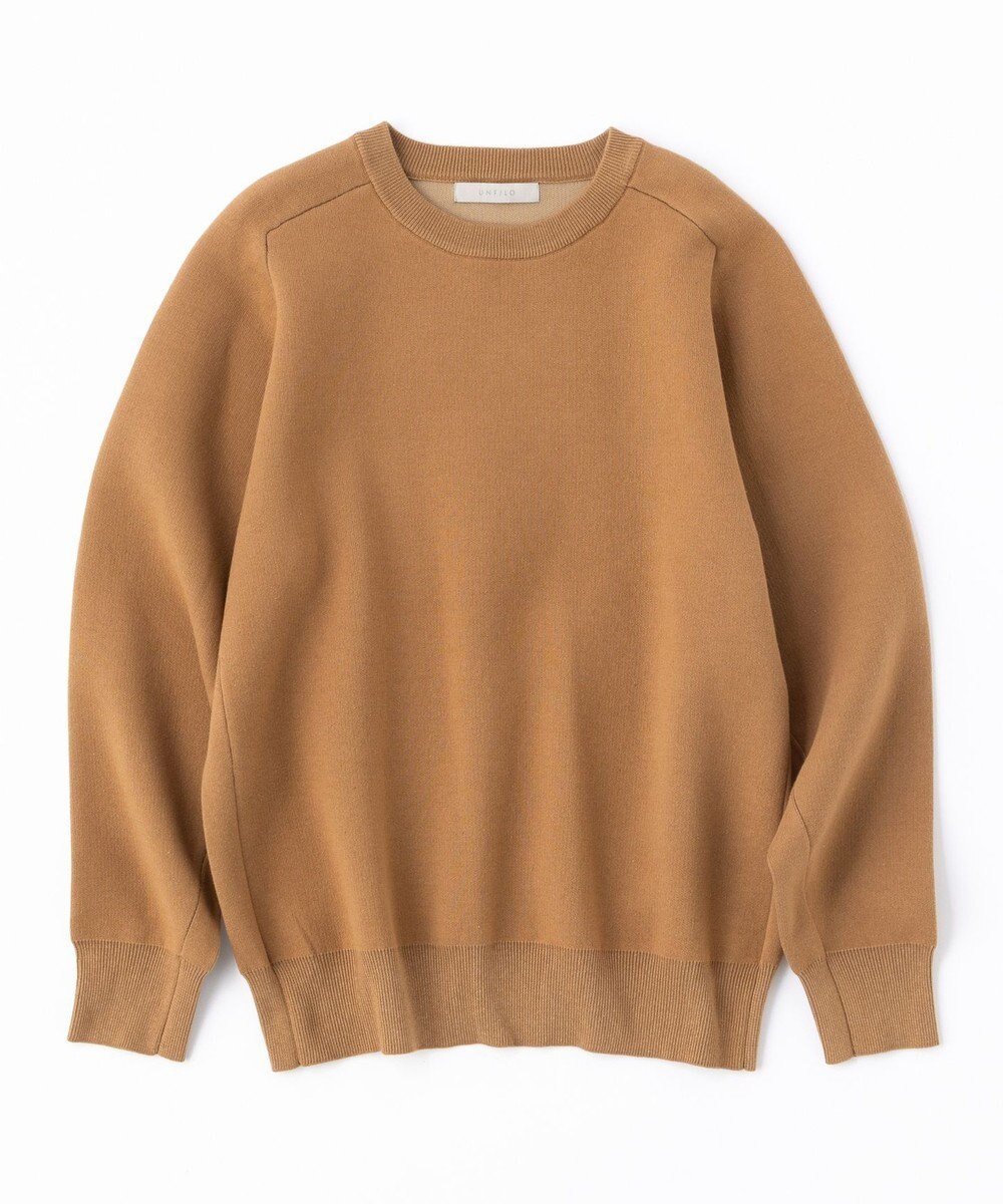 【アンフィーロ/UNFILO / MEN】の【新色追加】スウェットライク クルーニット 24年秋冬商品 インテリア・キッズ・メンズ・レディースファッション・服の通販 founy(ファニー) 　ファッション　Fashion　メンズファッション　Fashion for Men　トップス・カットソー　Cut & Sew Tops　ニット・セーター / 定番トップス　Knit Tops & Sweaters　ストレッチ　Stretch, Stretchy Fabric　セーター　Sweater, Knitwear　フォルム　Silhouette, Form　メンズ　Men's, Menswear　A/W・秋冬　Autumn/Winter　ベージュ|ID: prp329100004648615 ipo3291000000034079547