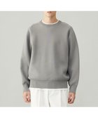 【アンフィーロ/UNFILO / MEN】の【新色追加】スウェットライク クルーニット 24年秋冬商品 ライトグレー|ID: prp329100004648615 ipo3291000000034309691