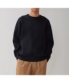 【アンフィーロ/UNFILO / MEN】の【新色追加】スウェットライク クルーニット 24年秋冬商品 ブラック|ID: prp329100004648615 ipo3291000000034309693