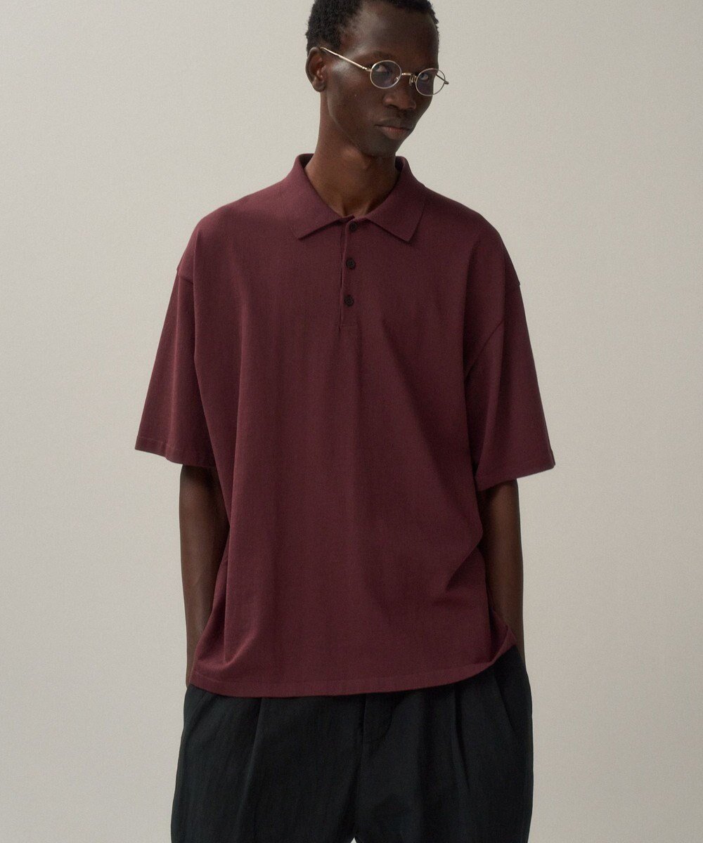 【エイトン/ATON】のFRESCA KNIT ハーフスリーブポロセーター - UNISEX インテリア・キッズ・メンズ・レディースファッション・服の通販 founy(ファニー) ファッション Fashion レディースファッション Fashion for Women トップス・カットソー Cut & Sew Tops ニット Knit Tops & Sweaters シャツ・ブラウス・オフィスカジュアル Elegant Blouses & Button-Ups ポロシャツ・きれいめカジュアル Smart-Casual Polo Tops ユニセックス Unisex, Genderless インド Indian Textile セーター Sweater, Knitwear ドレープ Drape, Draping Fabric ボックス Boxy, Box Shape ポロシャツ Polo Shirt, Collared Tee 半袖 Short Sleeve, Half Sleeve 吸水 Absorbent, Quick-Dry 夏 Summer 春 Spring S/S・春夏 SS, Spring/Summer, Warm Season BURGANDY|ID: prp329100004648619 ipo3291000000033564163