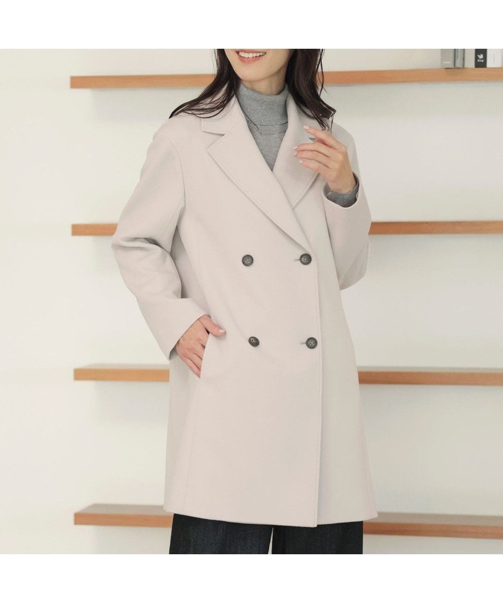 【ジェイ プレス/J.PRESS】のSuper150sAZAMIビーバー Pコート インテリア・キッズ・メンズ・レディースファッション・服の通販 founy(ファニー) 　ファッション　Fashion　レディースファッション　Fashion for Women　アウター　Coat / Outerwear Collection　コート・ロングコート・ピーコート　Long Coats, Peacoats & More　レディースジャケット・軽アウター　Jackets　Pコート　Pea Coats　ショート　Short, Short Length　シンプル　Simple, Minimal　ジャケット　Jacket, Outerwear　ベーシック　Basic, Essential　A/W・秋冬　Autumn/Winter　エレガント 上品　Elegant　ベージュ系|ID: prp329100004648698 ipo3291000000033641097