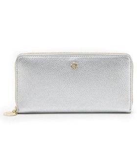 【ランバン オン ブルー/LANVIN en Bleu】のペティアン ラウンド長財布 人気、トレンドファッション・服の通販 founy(ファニー) ファッション Fashion レディースファッション Fashion for Women ミニ財布・二つ折り財布 Wallets & Card Cases シャイニー Shiny, Glossy Finish シルバー Silver, Metallic Silver シンプル Simple, Minimal ホリデーシーズン Holiday Season ラウンド Round, Round Neck 財布 Wallet, Purse |ID:prp329100004648784