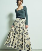 【グレース コンチネンタル/GRACE CONTINENTAL】のキカリップコンビスカート ベージュ|ID: prp329100004648868 ipo3291000000033965963