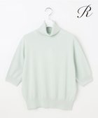 【23区/NIJYUSANKU】の【R(アール)】ウールカシミヤ 5分袖 タートルネックニット ミント系|ID: prp329100004648903 ipo3291000000033673376