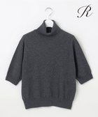 【23区/NIJYUSANKU】の【R(アール)】ウールカシミヤ 5分袖 タートルネックニット チャコールグレー系|ID: prp329100004648903 ipo3291000000033673378