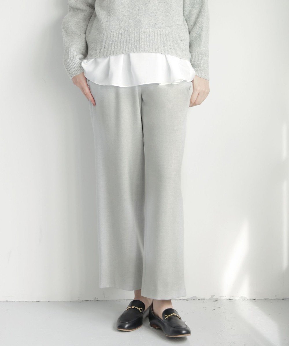【ジェイ プレス/J.PRESS】の【洗える】SOFTサーモ セミワイド パンツ インテリア・キッズ・メンズ・レディースファッション・服の通販 founy(ファニー) 　ファッション　Fashion　レディースファッション　Fashion for Women　パンツ　Pants & Trousers　アクリル　Acrylic Material　シンプル　Simple, Minimal　ストレッチ　Stretch, Stretchy Fabric　ストレート　Straight, Straight Cut　ヨーク　Yoke, Yoke Design　ワイド　Wide, Wide Fit　冬　Winter / This Winter　洗える　Machine Washable　A/W・秋冬　Autumn/Winter　ライトグレー系|ID: prp329100004648979 ipo3291000000033640843