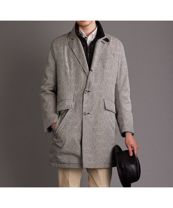 【ジョセフ アブード/JOSEPH ABBOUD / MEN】の【撥水/ダウン/ライナー取り外し可能】インターレースヘリンボン コート インテリア・キッズ・メンズ・レディースファッション・服の通販 founy(ファニー) https://founy.com/ ファッション Fashion メンズファッション Fashion for Men アウター Men's Coats Outerwear 軽量 Lightweight, Ultra Light ジャケット Jacket, Outerwear ストレッチ Stretch, Stretchy Fabric ダウン Down, Puffer パターン Pattern, Design Print ポケット Pocket, Pocket Detail ライナー Liner, Inner Layer A/W・秋冬 Autumn/Winter |ID: prp329100004649198 ipo3291000000033906432