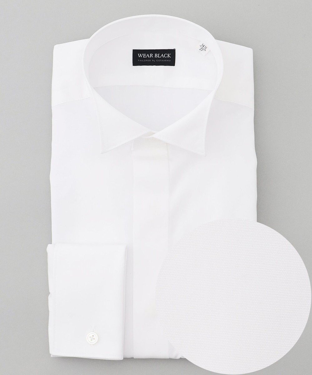 【五大陸/gotairiku / MEN】の【WEAR BLACK】ウィングカラー比翼 ダブルカフス ドレスシャツ 人気、トレンドファッション・服の通販 founy(ファニー) 　ファッション　Fashion　メンズファッション　Fashion for Men　トップス・カットソー　Cut & Sew Tops　メンズシャツ　Shirts　カフス　Cuff Design　ダブル　Double, Double-Breasted　ドレス　Dress, One-Piece　夏　Summer　S/S・春夏　SS, Spring/Summer, Warm Season　A/W・秋冬　Autumn/Winter　 other-1|ID: prp329100004649201 ipo3291000000033576985
