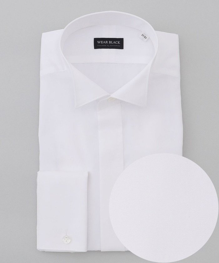 【五大陸/gotairiku / MEN】の【WEAR BLACK】ウィングカラー比翼 ダブルカフス ドレスシャツ インテリア・キッズ・メンズ・レディースファッション・服の通販 founy(ファニー) https://founy.com/ ファッション Fashion メンズファッション Fashion for Men トップス・カットソー Cut & Sew Tops メンズシャツ Shirts カフス Cuff Design ダブル Double, Double-Breasted ドレス Dress, One-Piece フォーマル Formal, Dressy 夏 Summer S/S・春夏 SS, Spring/Summer, Warm Season A/W・秋冬 Autumn/Winter |ID: prp329100004649201 ipo3291000000034243352
