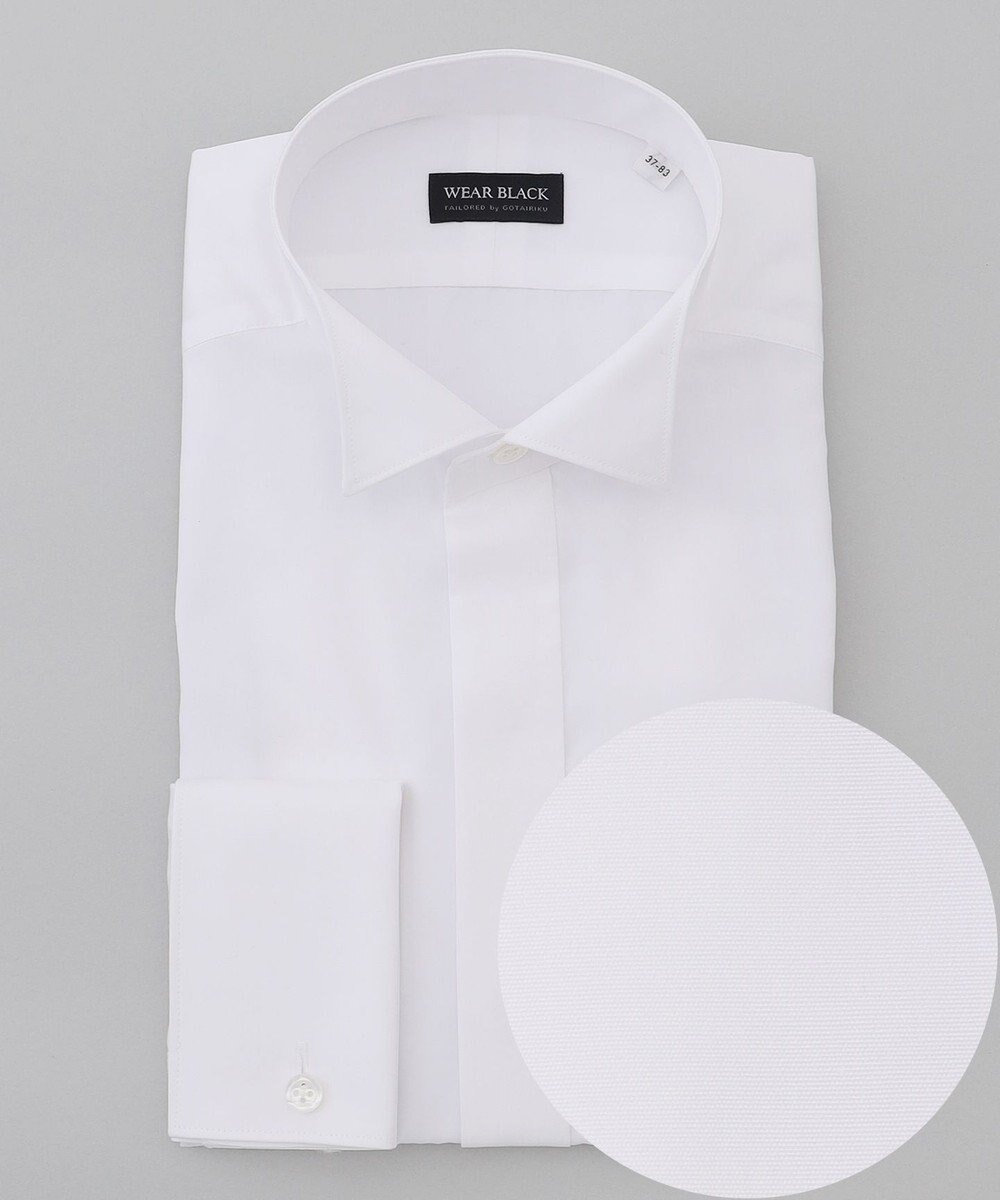 【五大陸/gotairiku / MEN】の【WEAR BLACK】ウィングカラー比翼 ダブルカフス ドレスシャツ 人気、トレンドファッション・服の通販 founy(ファニー) 　ファッション　Fashion　メンズファッション　Fashion for Men　トップス・カットソー　Cut & Sew Tops　メンズシャツ　Shirts　カフス　Cuff Design　ダブル　Double, Double-Breasted　ドレス　Dress, One-Piece　フォーマル　Formal, Dressy　夏　Summer　S/S・春夏　SS, Spring/Summer, Warm Season　A/W・秋冬　Autumn/Winter　 other-1|ID: prp329100004649201 ipo3291000000034243352