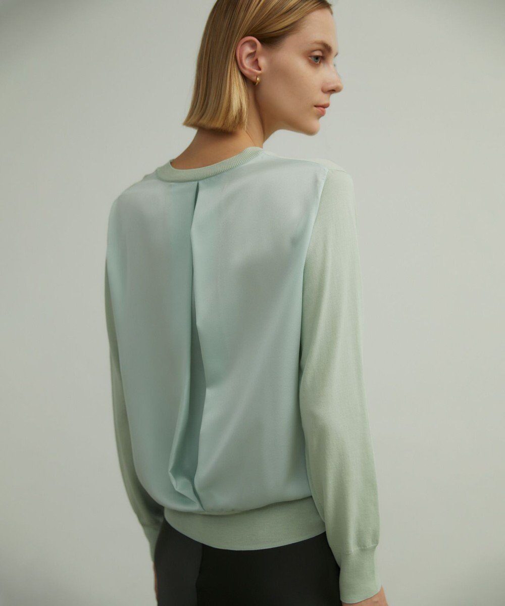 【ベイジ,/BEIGE,】のJULIE / サテンニット インテリア・キッズ・メンズ・レディースファッション・服の通販 founy(ファニー) 　ファッション　Fashion　レディースファッション　Fashion for Women　トップス・カットソー　Cut & Sew Tops　ニット　Knit Tops & Sweaters　アンサンブル　Ensemble Set　カーディガン　Cardigan, Knitwear　サテン　Satin, Glossy Fabric　シルク　Silk, 100% Silk　セーター　Sweater, Knitwear　ロング　Long, Long-Length　エレガント 上品　Elegant　ビジネス 仕事 通勤　Business / Work / Commuting　夏　Summer　S/S・春夏　SS, Spring/Summer, Warm Season　A/W・秋冬　Autumn/Winter　Mint|ID: prp329100004649217 ipo3291000000033577229
