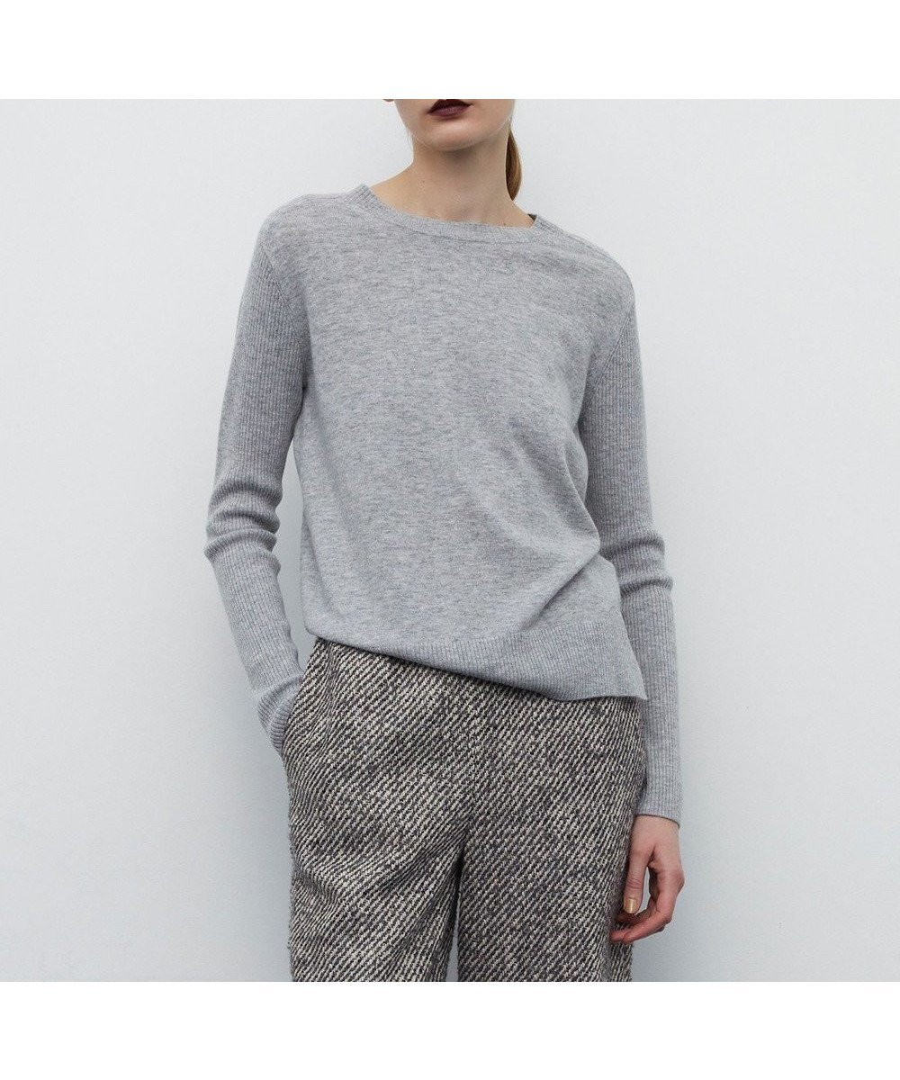 【ベイジ,/BEIGE,】のRIGNY / クルーネックニット インテリア・キッズ・メンズ・レディースファッション・服の通販 founy(ファニー) 　ファッション　Fashion　レディースファッション　Fashion for Women　トップス・カットソー　Cut & Sew Tops　ニット　Knit Tops & Sweaters　インナー　Innerwear　スリット　Slit, Slit Detail　センター　Center, Center Line　セーター　Sweater, Knitwear　ベーシック　Basic, Essential　ボトム　Bottoms, Lower Wear　エレガント 上品　Elegant　A/W・秋冬　Autumn/Winter　L.Gray×Off Line|ID: prp329100004649230 ipo3291000000033577478