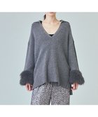 【グレース コンチネンタル/GRACE CONTINENTAL】のフェザースリーブニットトップ 人気、トレンドファッション・服の通販 founy(ファニー) ファッション Fashion レディースファッション Fashion for Women トップス・カットソー Cut & Sew Tops ニット Knit Tops & Sweaters アンゴラ Angora Knitwear スキッパー Skipper, Open Collar スリット Slit, Slit Detail スリーブ Sleeve, Long Sleeve / Short Sleeve セーター Sweater, Knitwear デコルテ Décolleté, Neckline フェザーヤーン Feather Yarn, Fluffy Yarn リラックス Relax, Relaxed Fit エレガント 上品 Elegant 夏 Summer S/S・春夏 SS, Spring/Summer, Warm Season A/W・秋冬 Autumn/Winter thumbnail グレー|ID: prp329100004649239 ipo3291000000033577644