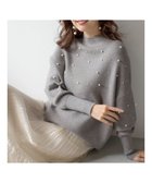 【エニィ スィス/any SiS】の【洗える】パール調ディテール ニット グレー|ID: prp329100004649240 ipo3291000000033577671