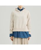 【ジェイプレスヨークストリート/J.PRESS YORK STREET】の【WOMEN】ウールカシミヤ フーディニット ホワイト系|ID: prp329100004649256 ipo3291000000033578147