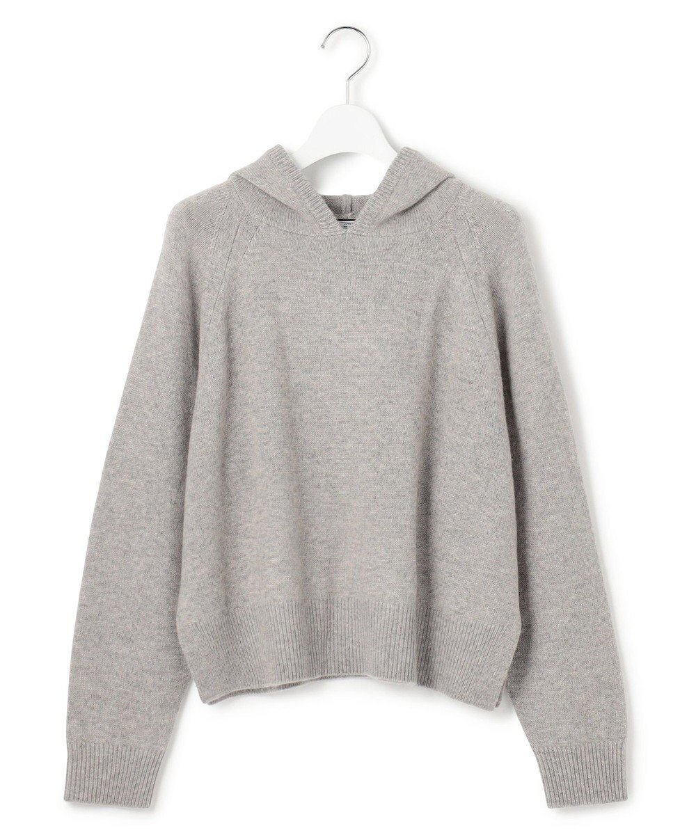 【ジェイプレスヨークストリート/J.PRESS YORK STREET】の【WOMEN】ウールカシミヤ フーディニット インテリア・キッズ・メンズ・レディースファッション・服の通販 founy(ファニー) 　ファッション　Fashion　レディースファッション　Fashion for Women　トップス・カットソー　Cut & Sew Tops　ニット　Knit Tops & Sweaters　おすすめ　Recommended / Our Picks　シンプル　Simple, Minimal　セーター　Sweater, Knitwear　パターン　Pattern, Design Print　フィット　Fit, Slim Fit　リラックス　Relax, Relaxed Fit　A/W・秋冬　Autumn/Winter　ライトグレー系|ID: prp329100004649256 ipo3291000000033578148