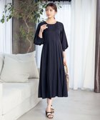 【ティアクラッセ/Tiaclasse】の【洗える】シンメトリープリーツワンピース ネイビー|ID: prp329100004649259 ipo3291000000033578474