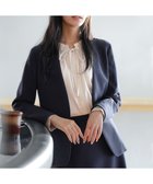 【エニィ スィス/any SiS】のビューティサーモ2WAYストレッチ ノーカラージャケット ネイビー|ID: prp329100004649406 ipo3291000000034159452