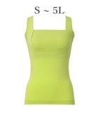 【ブラデリス ニューヨーク/BRADELIS New York】の【BRADELIS NewYork peace】綿混楽々dailyブラキャミ25 ノンワイヤー 補正下着 カップ付き キャミソール ブラトップ ライムグリーン|ID: prp329100004649414 ipo3291000000036867162