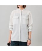 【アイシービー/iCB】の【洗える】シアーボイル バンドカラーシャツ トープ系|ID: prp329100004649428 ipo3291000000033581170