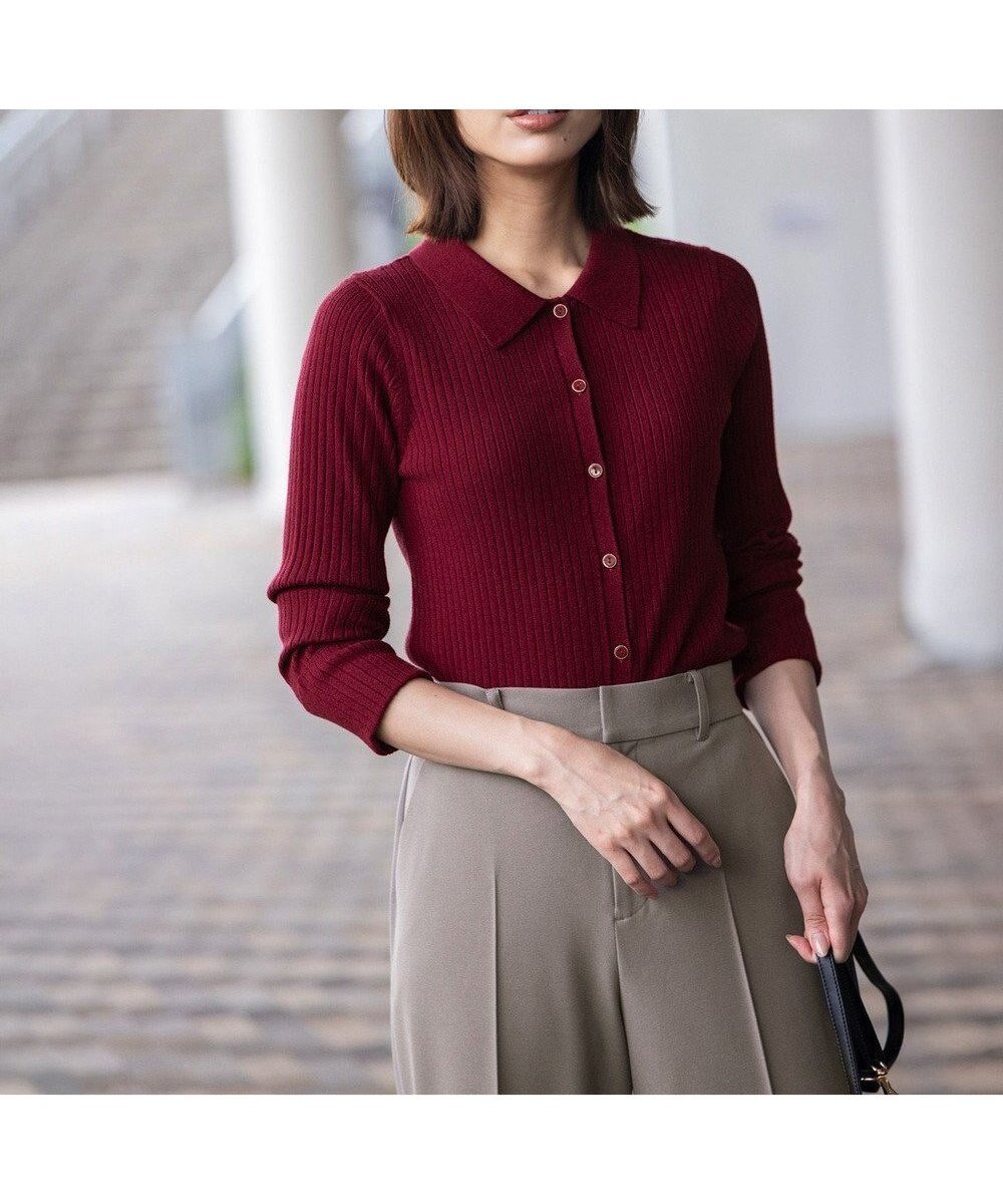 【エニィ スィス/any SiS】の【洗える】CICA 襟デザイン ニット 人気、トレンドファッション・服の通販 founy(ファニー) 　ファッション　Fashion　レディースファッション　Fashion for Women　トップス・カットソー　Cut & Sew Tops　ニット　Knit Tops & Sweaters　インナー　Innerwear　洗える　Machine Washable　軽量　Lightweight, Ultra Light　サロペット　Overalls, Salopette　シンプル　Simple, Minimal　ストレッチ　Stretch, Stretchy Fabric　スリット　Slit, Slit Detail　セーター　Sweater, Knitwear　プリーツ　Pleats, Pleated　リブニット　Rib Knit, Ribbed Knit　ワイド　Wide, Wide Fit　A/W・秋冬　Autumn/Winter　新作・新入荷　New Arrivals / New In　おすすめ　Recommended / Our Picks　エレガント 上品　Elegant　 other-1|ID: prp329100004649430 ipo3291000000033581185