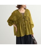 【グリーンパークス/Green Parks】のVネックフリルシアープリーツブラウス Green|ID: prp329100004649449 ipo3291000000033581356