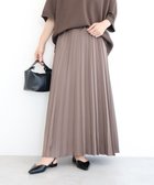 【グリーンパークス/Green Parks】のサテン変形プリーツスカート Brown|ID: prp329100004649453 ipo3291000000033581383