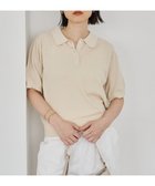 【アメリカンホリック/AMERICAN HOLIC】のブークレ半袖ニットトップス Ecru|ID: prp329100004649459 ipo3291000000033581428